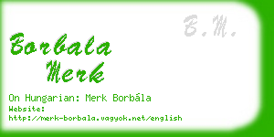 borbala merk business card