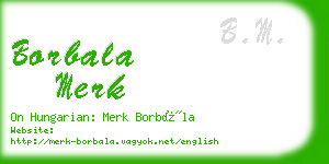 borbala merk business card